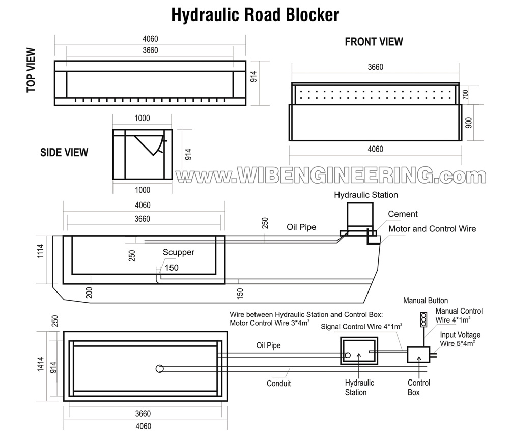 How to install the hydraulic road blocker system